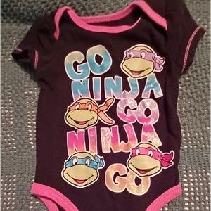 Little Girls Go Ninja Ninja Turtles Onsie
